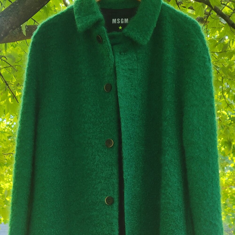 Beautiful Green Like new MSGM Wool Coat Large